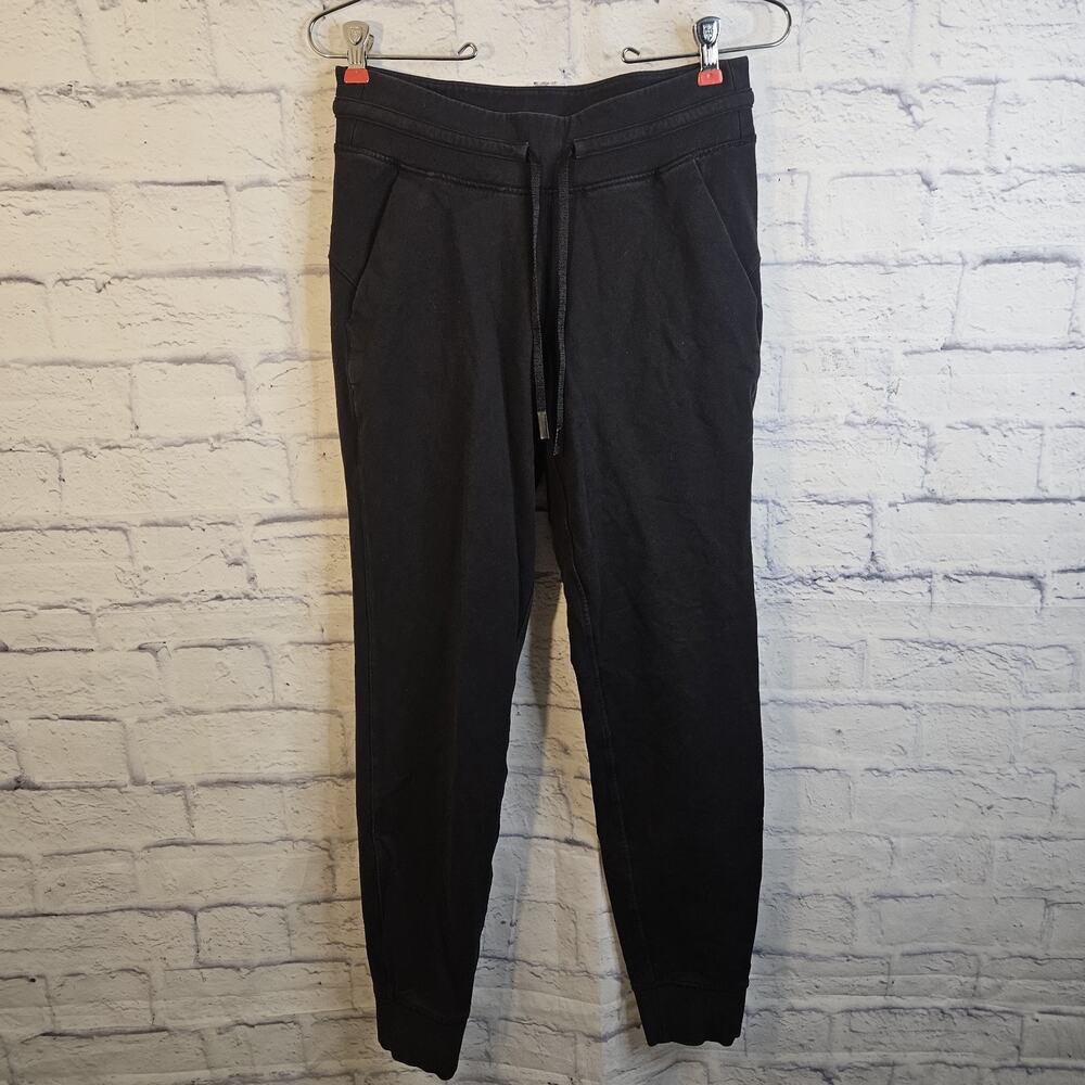 Lululemon Ready To Fleece Pants Womens Size 6 Black Joggers LW5CZ9S